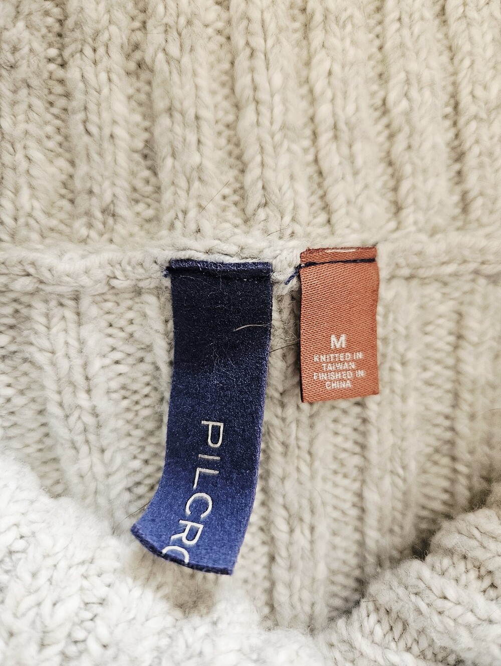 Anthropologie Pilcro Spotted Turtleneck Chunky Cable Knit Oversized Sweater M - Picture 5 of 11